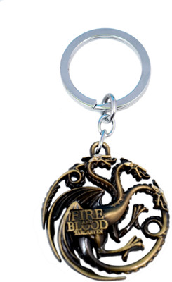 

model Game Of Thrones Targaryen Dynasty Badge 3D Gold Key Chain(1 Piece) Key Chain