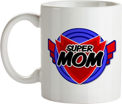 

Khappi super mom Ceramic Mug(300 ml), Multicolor