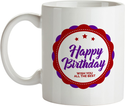 

Khappi happy birthday to you Ceramic Mug(300 ml), Multicolor