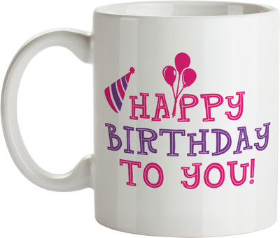 

Khappi happy birthday to you Ceramic Mug(300 ml), Multicolor