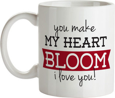 

Khappi you make my heart bloom i love you Ceramic Mug(300 ml), Multicolor