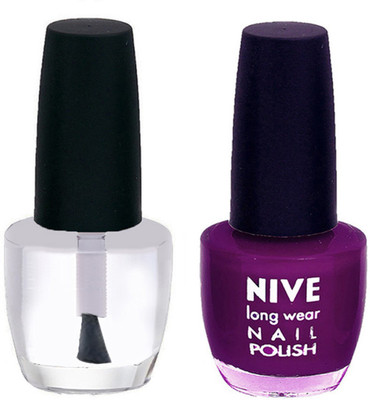 

Nive Colour Blast Nail Polish 1206201681 Clear,Purple(Pack of 2)