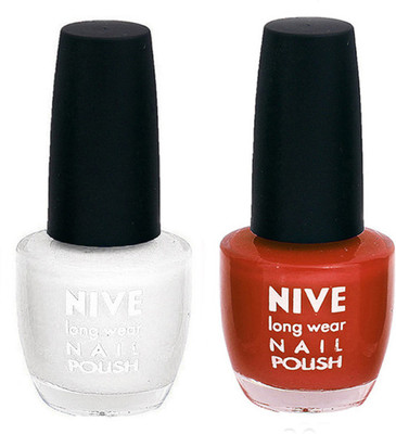 

Nive Colour Blast Nail Polish 1206201722 White,Brown(Pack of 2)
