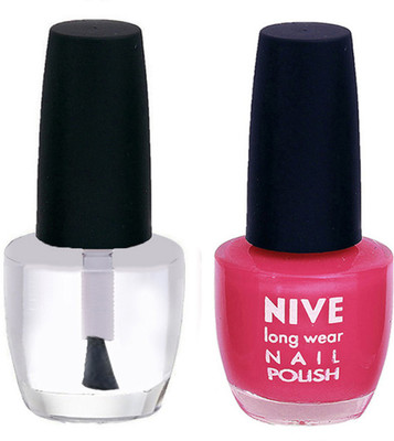 

Nive Colour Blast Nail Polish 1206201691 Clear,Pink(Pack of 2)
