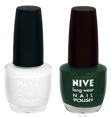 

Nive Colour Blast Nail Polish 1206201730 White,Green(Pack of 2)