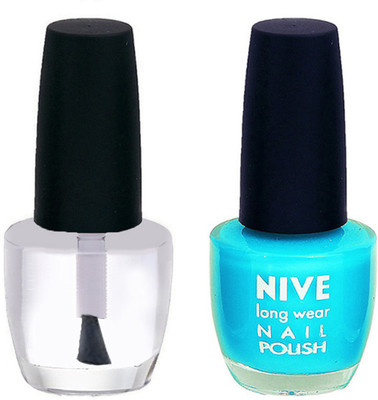 

Nive Colour Blast Nail Polish 1206201693 Clear,Blue(Pack of 2)