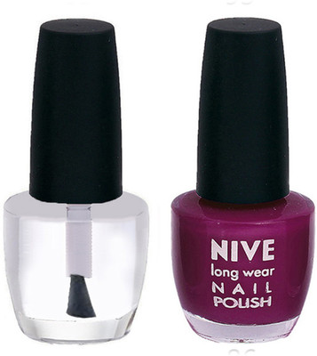 

Nive Colour Blast Nail Polish 1206201707 Clear,Purple(Pack of 2)