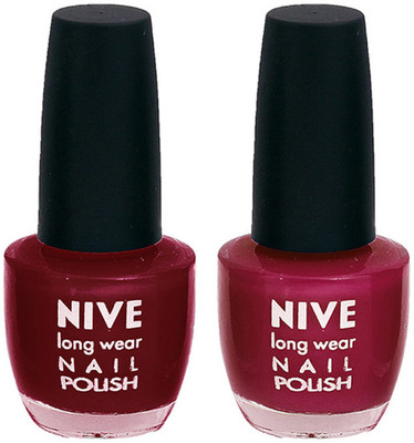 

Nive Colour Blast Nail Polish 1206201663 Red,Pink(Pack of 2)