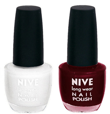 

Nive Colour Blast Nail Polish 1206201747 White,Red(Pack of 2)