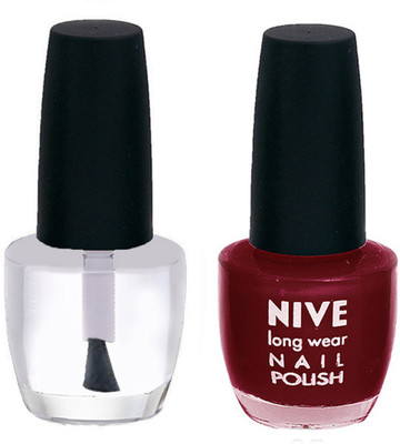 

Nive Colour Blast Nail Polish 1206201714 Clear,Red(Pack of 2)