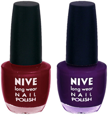 

Nive Colour Blast Nail Polish 1206201655 Red,Purple(Pack of 2)