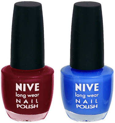 

Nive Colour Blast Nail Polish 1206201657 Red,Blue(Pack of 2)