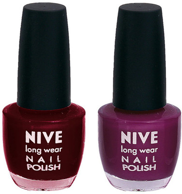 

Nive Colour Blast Nail Polish 1206201638 Red,Purple(Pack of 2)