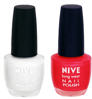 

Nive Colour Blast Nail Polish 1206201736 White,Red(Pack of 2)
