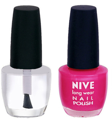

Nive Colour Blast Nail Polish 1206201682 Clear,Pink(Pack of 2)
