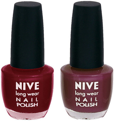 

Nive Colour Blast Nail Polish 1206201662 Red,Purple(Pack of 2)