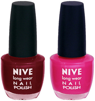 

Nive Colour Blast Nail Polish 1206201644 Red,Pink(Pack of 2)