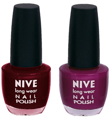 

Nive Colour Blast Nail Polish 1206201633 Red,Purple(Pack of 2)
