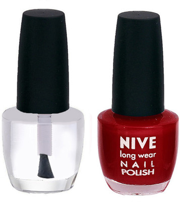 

Nive Colour Blast Nail Polish 1206201689 Clear,Red(Pack of 2)