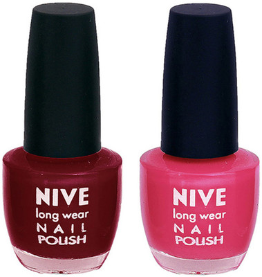 

Nive Colour Blast Nail Polish 1206201654 Red,Pink(Pack of 2)