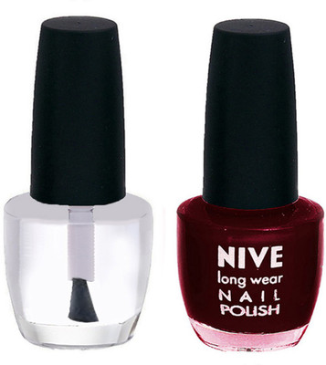 

Nive Colour Blast Nail Polish 1206201687 Clear,Red(Pack of 2)
