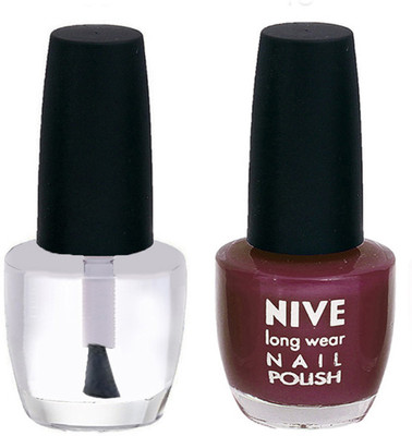 

Nive Colour Blast Nail Polish 1206201698 Clear,Purple(Pack of 2)