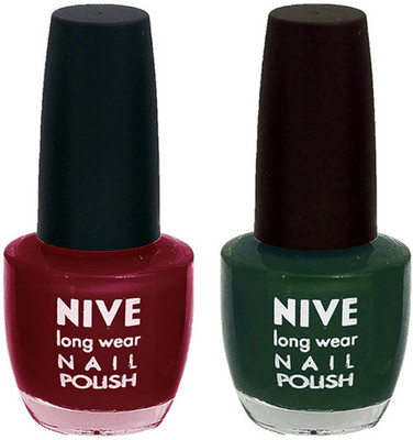 

Nive Colour Blast Nail Polish 1206201656 Red,Green(Pack of 2)