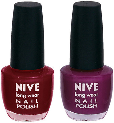 

Nive Colour Blast Nail Polish 1206201678 Red,Purple(Pack of 2)