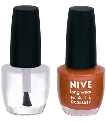 

Nive Colour Blast Nail Polish 1206201685 Clear,Brown(Pack of 2)