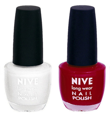 

Nive Colour Blast Nail Polish 1206201742 White,Pink(Pack of 2)