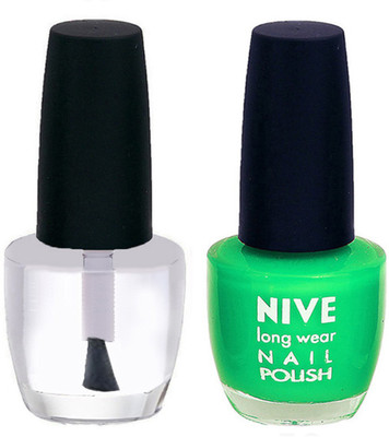 

Nive Colour Blast Nail Polish 1206201696 Clear,Green(Pack of 2)