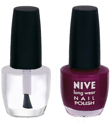 

Nive Colour Blast Nail Polish 1206201684 Clear,Purple(Pack of 2)