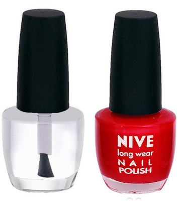 

Nive Colour Blast Nail Polish 1206201705 Clear,Red(Pack of 2)