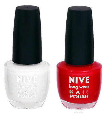 

Nive Colour Blast Nail Polish 1206201739 White,Red(Pack of 2)