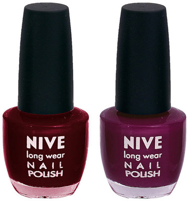 

Nive Colour Blast Nail Polish 1206201607 Red,Purple(Pack of 2)
