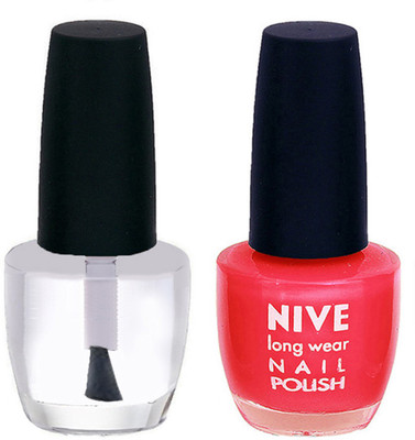 

Nive Colour Blast Nail Polish 1206201688 Clear,Pink(Pack of 2)