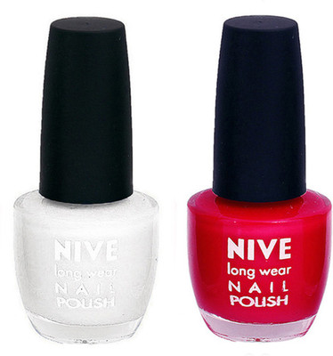 

Nive Colour Blast Nail Polish 1206201744 White,Pink(Pack of 2)