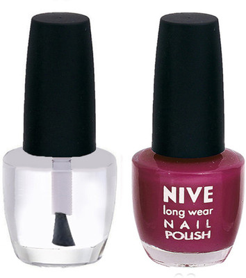 

Nive Colour Blast Nail Polish 1206201712 Clear,Purple(Pack of 2)