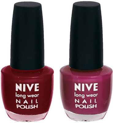 

Nive Colour Blast Nail Polish 1206201677 Red,Purple(Pack of 2)