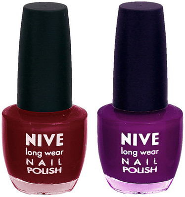 

Nive Colour Blast Nail Polish 1206201643 Red,Purple(Pack of 2)