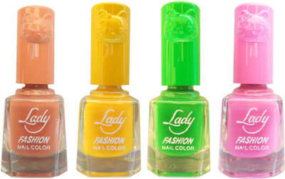

Lady Fashion Colour Cap Insta Dry Nail polish (Evergreen Colours)48 Brown,Yellow,Green,Pink(Pack of 4)