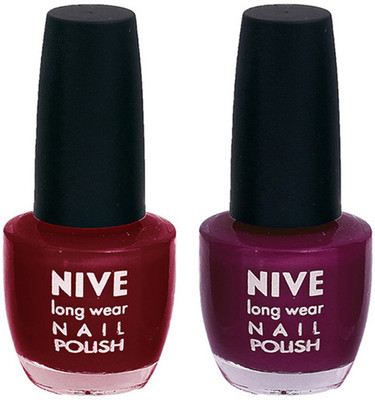 

Nive Colour Blast Nail Polish 1206201646 Red,Purple(Pack of 2)