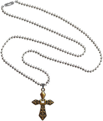 Menjewell Sterling Crucifix Unique Design Jesus Christ Cross Metal Pendant