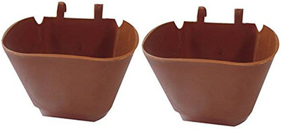 DCS DCS Vertical Garden Wall Hanging Pot Merron Colur Pack Of 2 Plant Container Set(Pack of 2, Plastic) available at flipkart for Rs.170