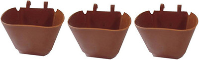 DCS DCS Vertical Garden Wall Hanging Pot Merron Colur Pack Of 3 Plant Container Set(Pack of 3, Plastic) available at flipkart for Rs.210