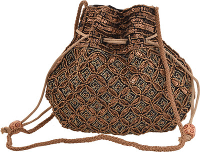 

Craft Trade Silk Beaded Work Drawstring Multicolor Potli Bag Potli(Multicolor)