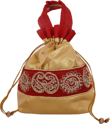 

Craft Trade Silk Embellished Work Drawstring Multicolor Potli Bag Potli(Multicolor, Multicolor)
