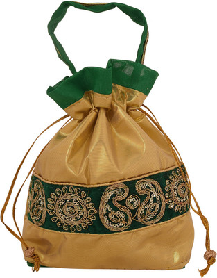 

Craft Trade Silk Embellished Work Drawstring Multicolor Potli Bag Potli(Multicolor)