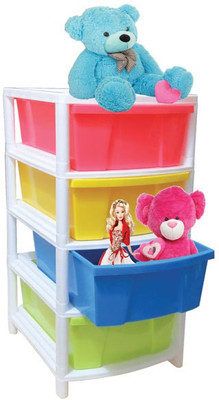 

Bagathon India Modular Drawer Shelf System for Home and Office Multipurpose Use [Four Tier] Plastic Wall Shelf(Number of Shelves - 4, Multicolor)