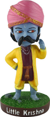 

Wowheads Little Krishna Cosplaying Mustache Act Bobbleheads, Resin, 5 inches(Blue)